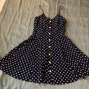 moda size 8 Blue with white polkadot dress